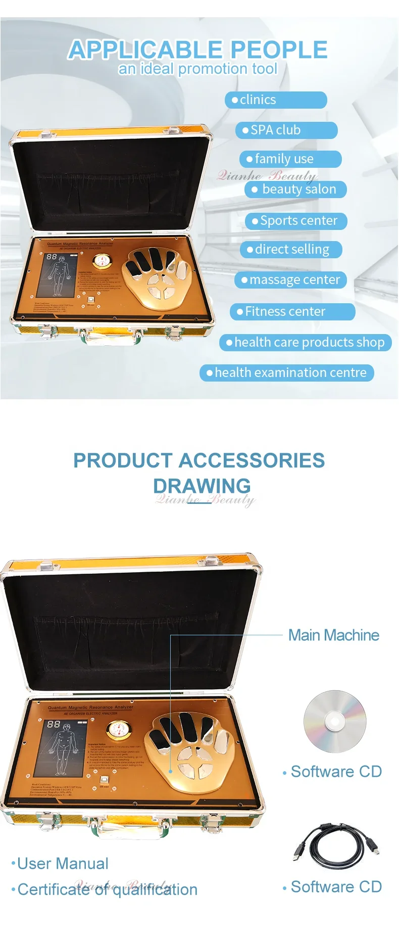 Заводской русский сербский тайский венгерский вьетнамский quan tum биорезонансный магнитно-резонансный анализатор машина
