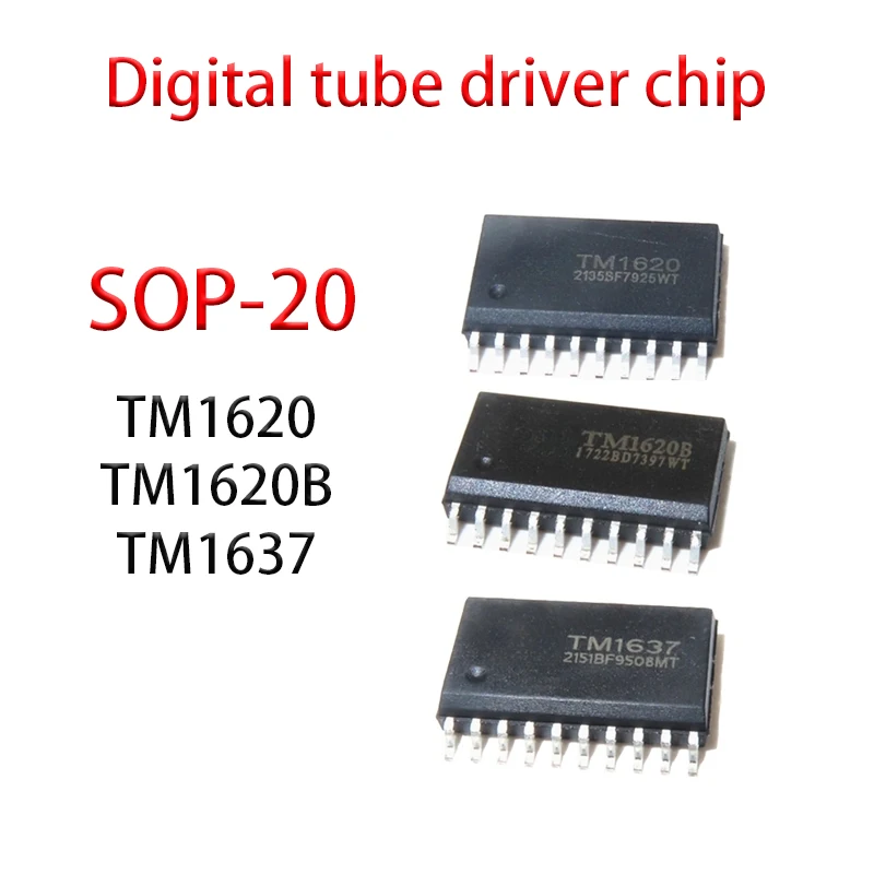 

Driver chip TM1620 TM1620B TM1637 package SOP-20 10pcs