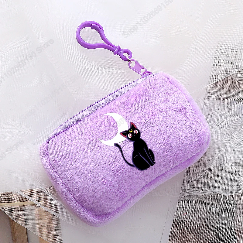 Sailor Moon Kids Cartoon Plush Coin Purse Children Backpack Anime Cute Pendant Girls Kawaii Wallet Card Holder Accessories Gifts