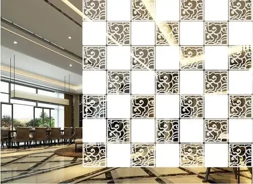 6pcs Hanging Room dividers partitions Folding screen Decorative partition aluminium chain curtain paravent Hanging mobile scre