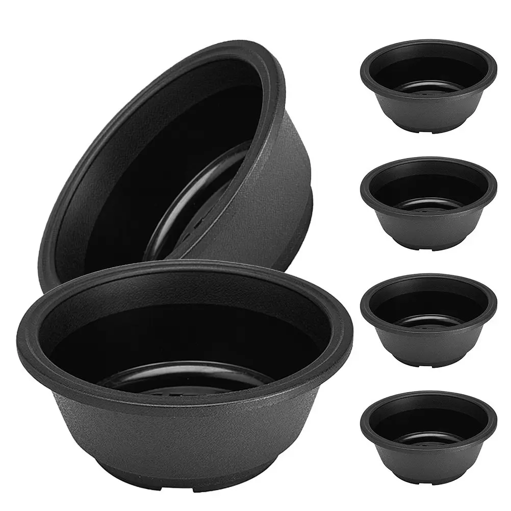 6Pcs Hollow Bottom Succulent Plant Pot Set Premium Plastic Flowerpot for Indoor Outdoor Gardening Home Office Decor Desktop