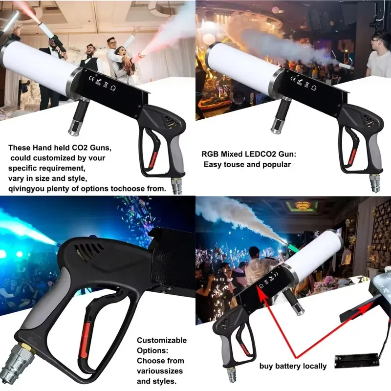 For RGB LED CO2 Digital Jet with 6-8m Spray Height & IP20 Rating for DJ Parties