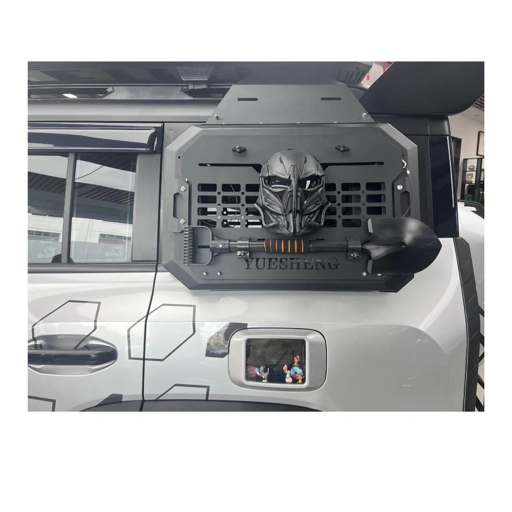

Traveller T2 Car Side Window Storage Box Iron Black Protection Rack with Mecha Style and Easy Installation