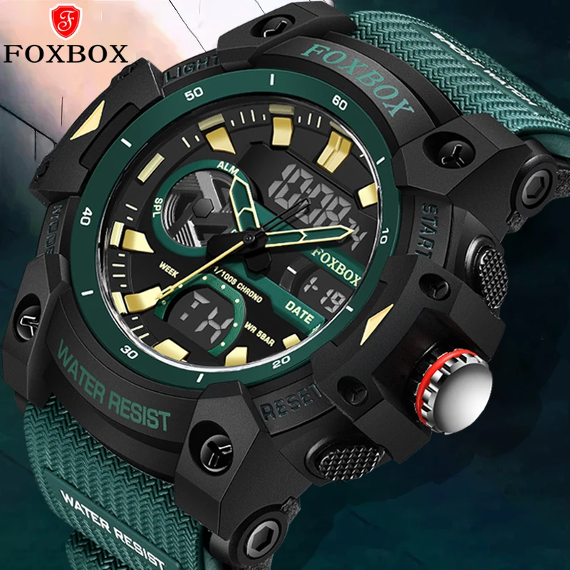 LIGE Digital Military Men Watch 50m Waterproof Wristwatch LED Quartz Clock Sports Watch Big Watches For Men Relogios Masculino