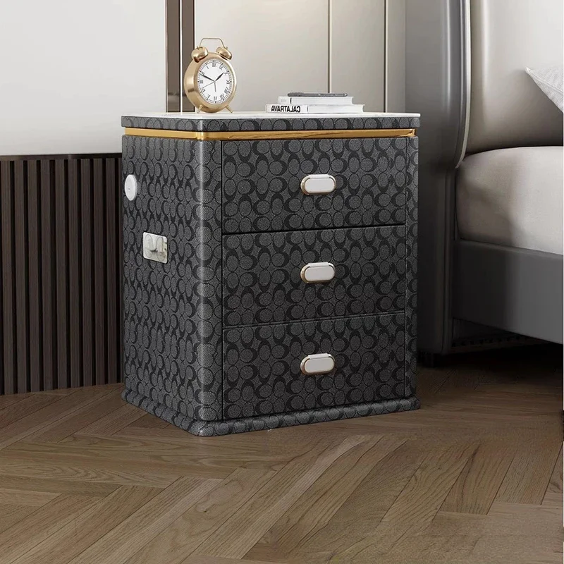 Aesthetic Elegant Hanging Bedside Comfortable Drawers Narrow Bedroom Storage Cabinet Nightstand Mesa De Noche Home Furniture