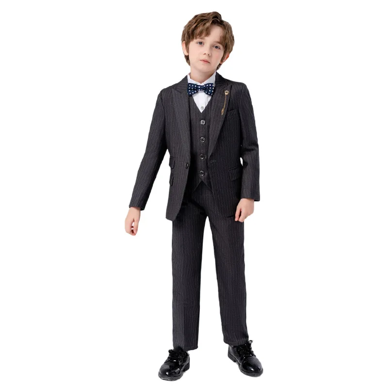 Children Formal Piano Party Dress School Kids Graduation Ceremony Photograph Suit Flower Boy Host Performance Dance Show Costume