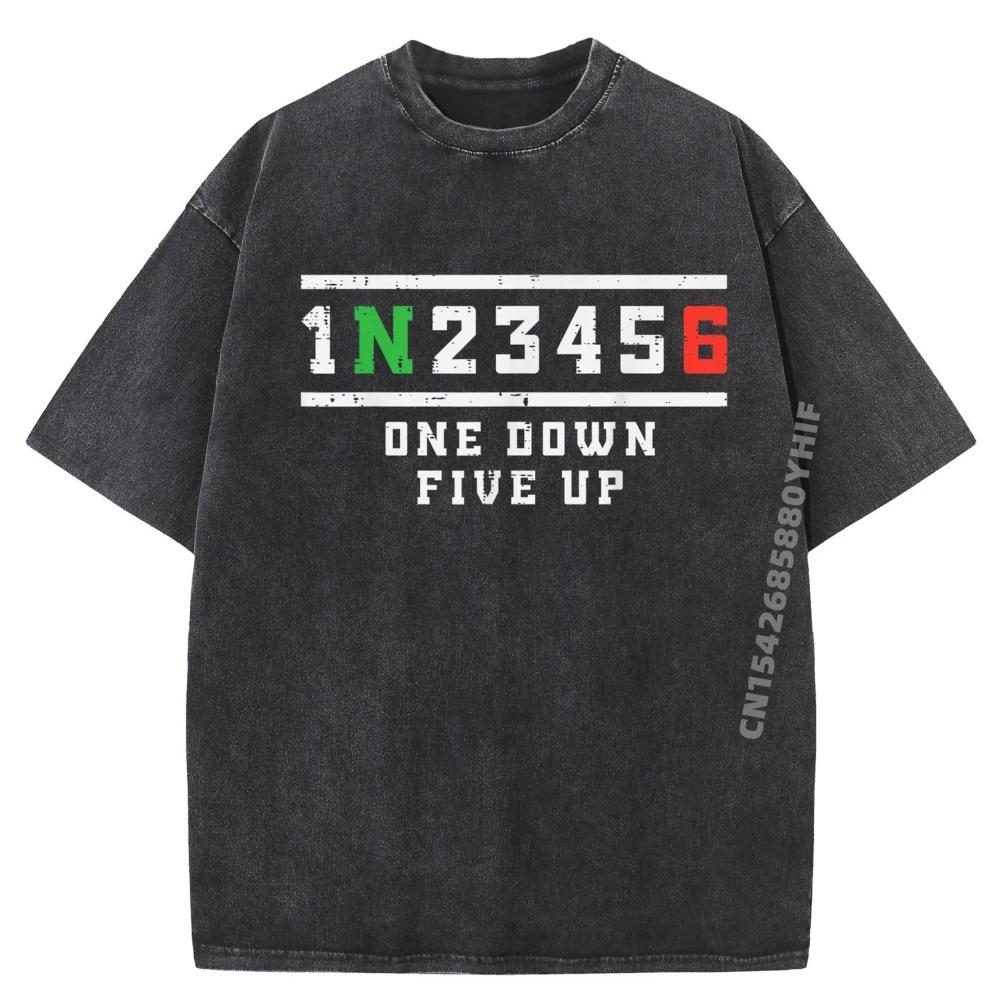 

Мотоциклетная переключение передач One Down Five Up Байкерская мужская белая футболка Мужская рубашка с рисунком Мужская удобная стираная одежда