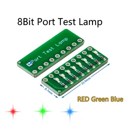 8-segment 8-bit LED Port Test Lamp Indicator Running water Port test lamp Red, Green and Blue Colors Optional diy kit electronic