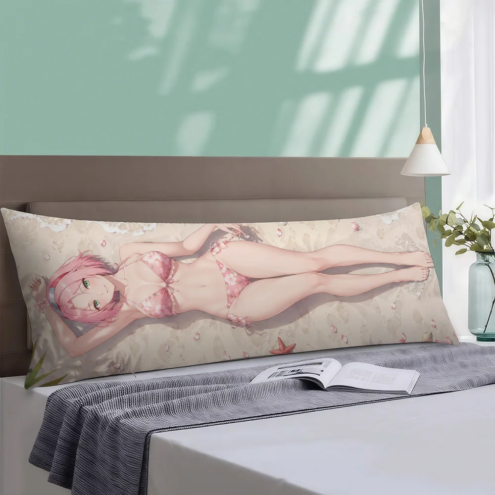 N-Naruto H-Haruno Sakura cushion cover Body Rectangle Pillow Cover Home Sofa living Room 51x137CM Dakimakura Case - view 5
