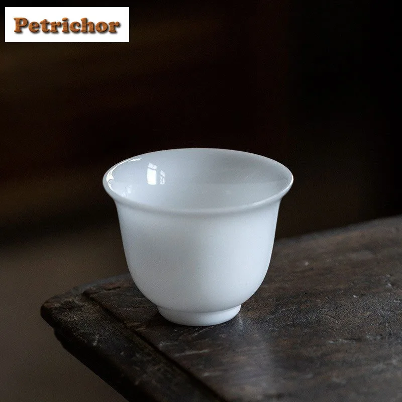 

2pc/lot Ice Seed Jade Porcelain Teacup Ancient Tea Bowl Sample Tea Cup Tea-tasting Personal Cup Chazhan Master Cups Tea Set 80ml