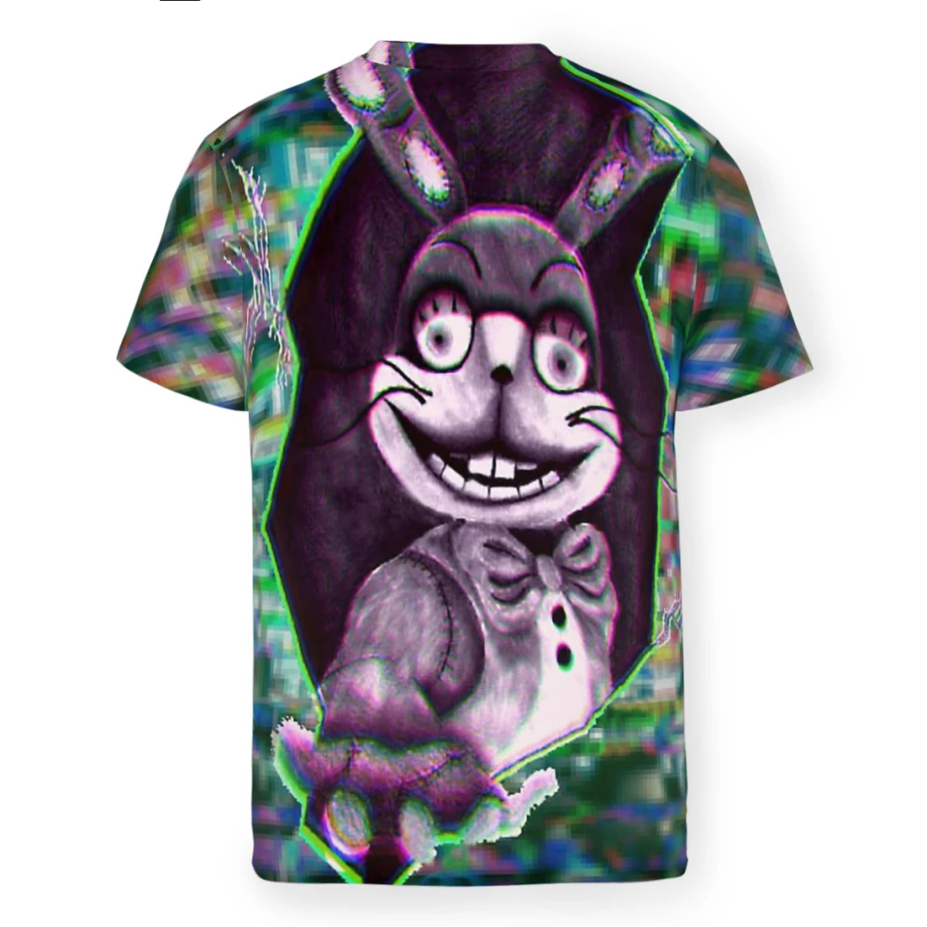 Polyester TShirt for Men FNAF Horror Game Glitchtrap Humor Leisure Thin T Shirt High Quality Fluffy