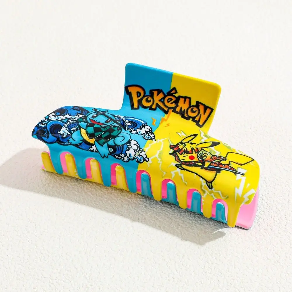 Nouvelle pince à cheveux en acrylique Zenitsu et Tanjiro inspirée de Pokémon et de Demon Slayer, pince requin délicate, magnifique accessoire