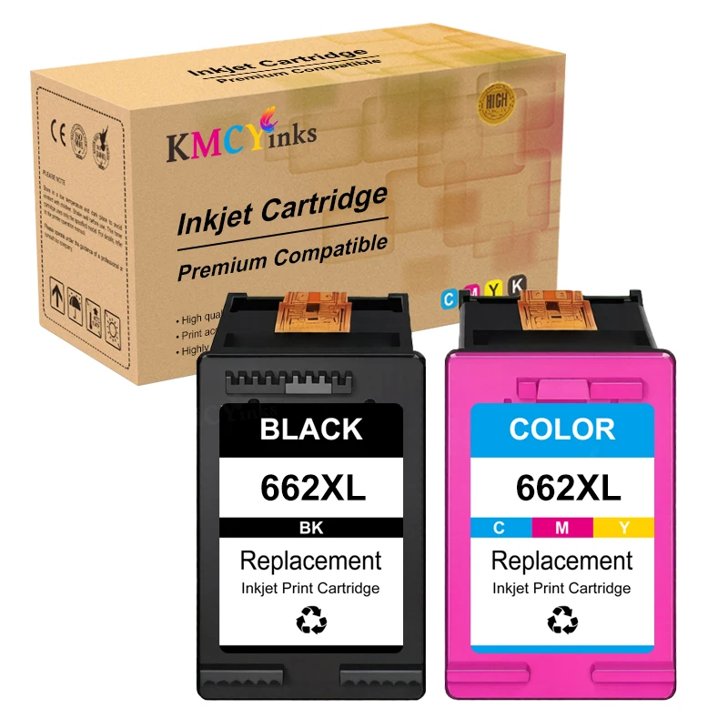 

KMCYinks 662XL Black & Tri-color Compatible For HP 662 XL Ink Cartridges For HP Printer Deskjet 1015 1515 2515 2545 2645 3515