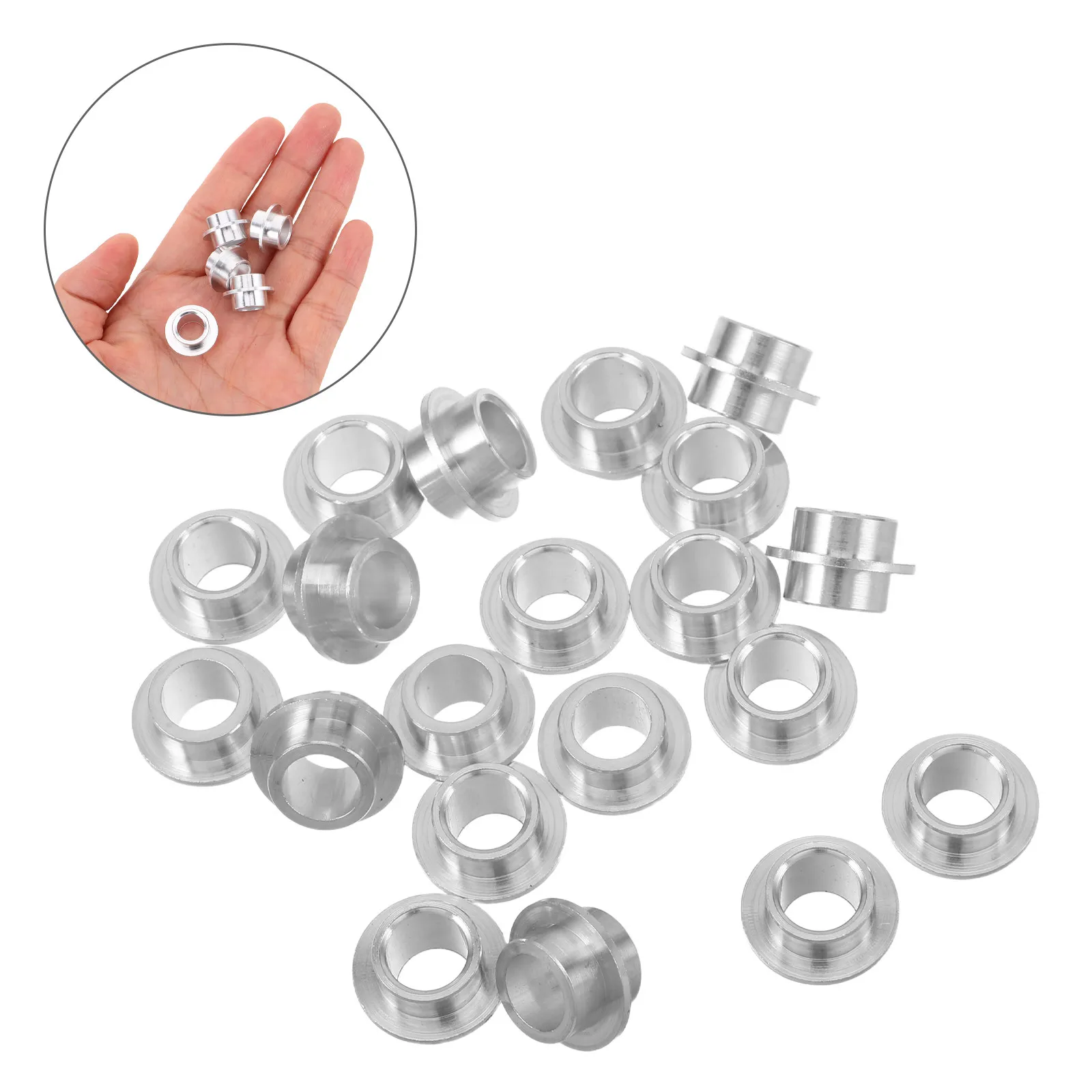 

20 шт. высокопроизводительных алюминиевых втулок-спейсеров для подшипников роликовых коньков и скейтбордов: повышенная устойчивость, снижение износа, простота установки