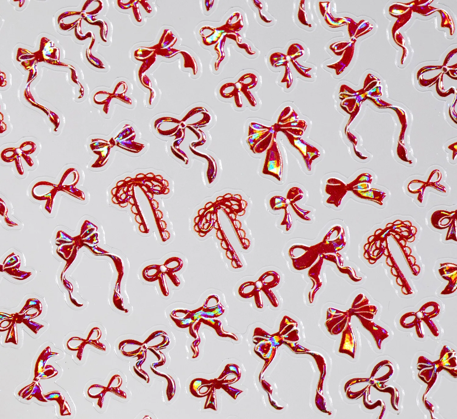 2 قطعة 5D تنقش مسمار ملصقات فنية السنة الصينية الجديدة أورورا الأربطة الحمراء Bowknots المتزلجون مسمار ملصقات زينة للتقليم