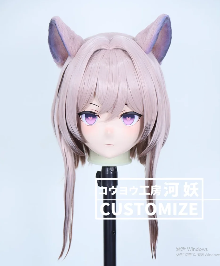 

C-10175 Customize Full Head Resin Cartoon Cosplay Japanese Character Anime Role Play Crossdress Kigurumi Mask With Back Shell