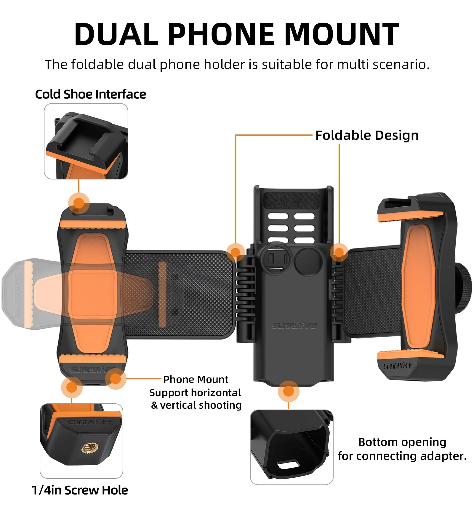 Multi-Use Mobile Phone Expansion Bracket For DJI Osmo Pocket 4