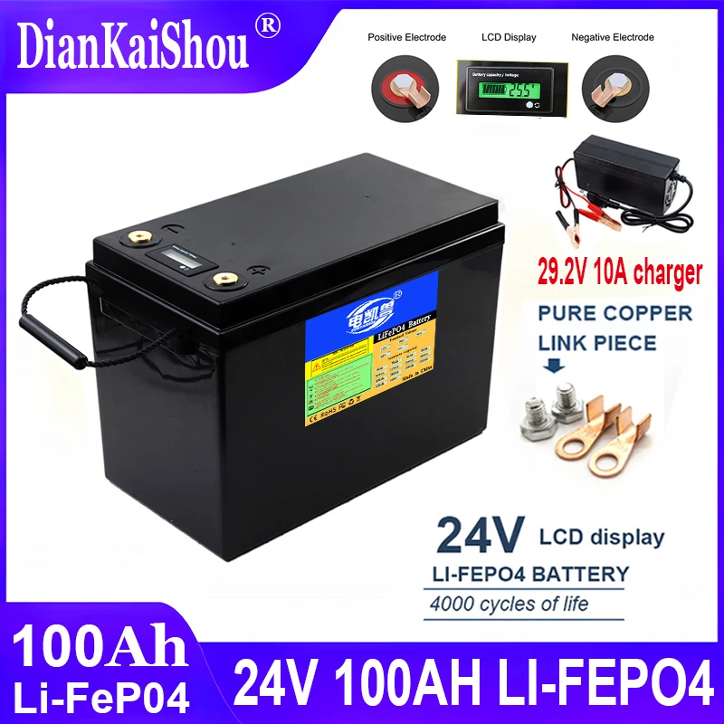 AAA 12V 24V60Ah 150Ah 280Ah 300Ah 320Ah LiFePo4 Cell pack, built-in BMS solar energy storage, outdoor camping golf cart tax-free