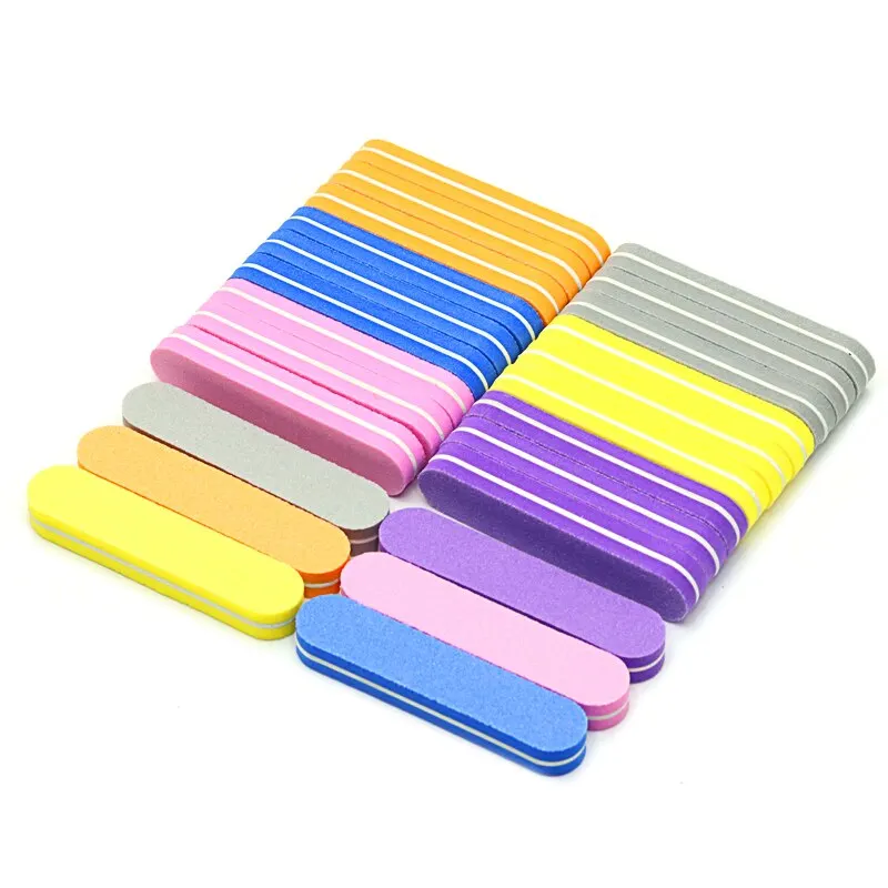 100Pcs Mini Buffing Lixar Arquivos Bloco Pedicure Manicure Care Nail Art Buffer Polonês Manicure Pedicure Nail File Tools