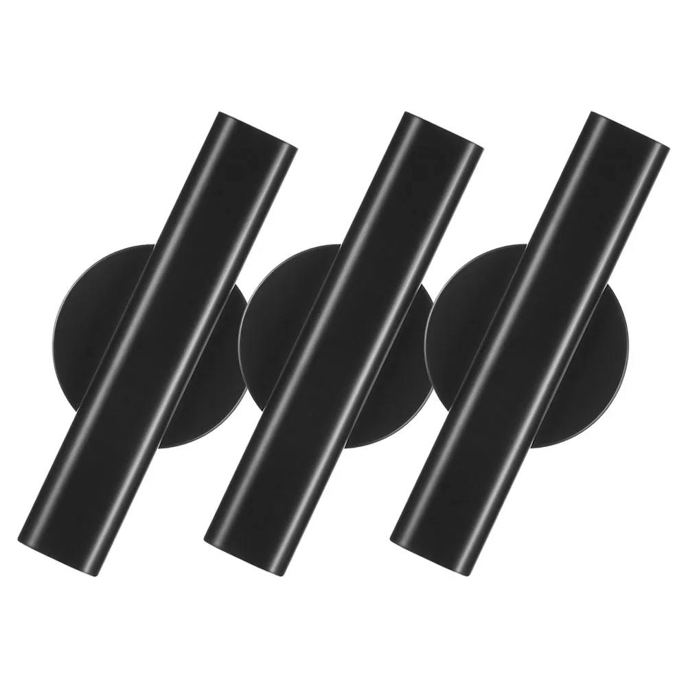 

3pcs Mounted Vases Black Metal Hanging Tube Vase For Flowers Decorative Display Home Wall Decor Modern Unique Tall Flower Vase