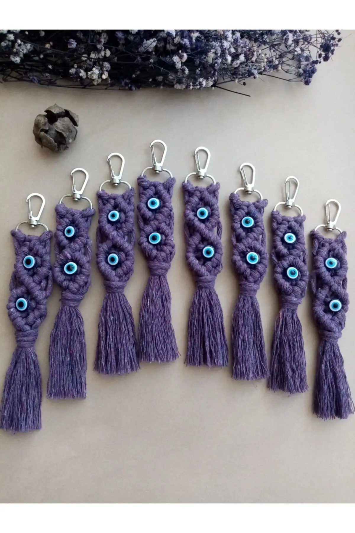 

Evil eye Beaded Macrame Card Keychain 50 Pcs Customizable Wedding Birthday Wedding Engagement Party And Your Events