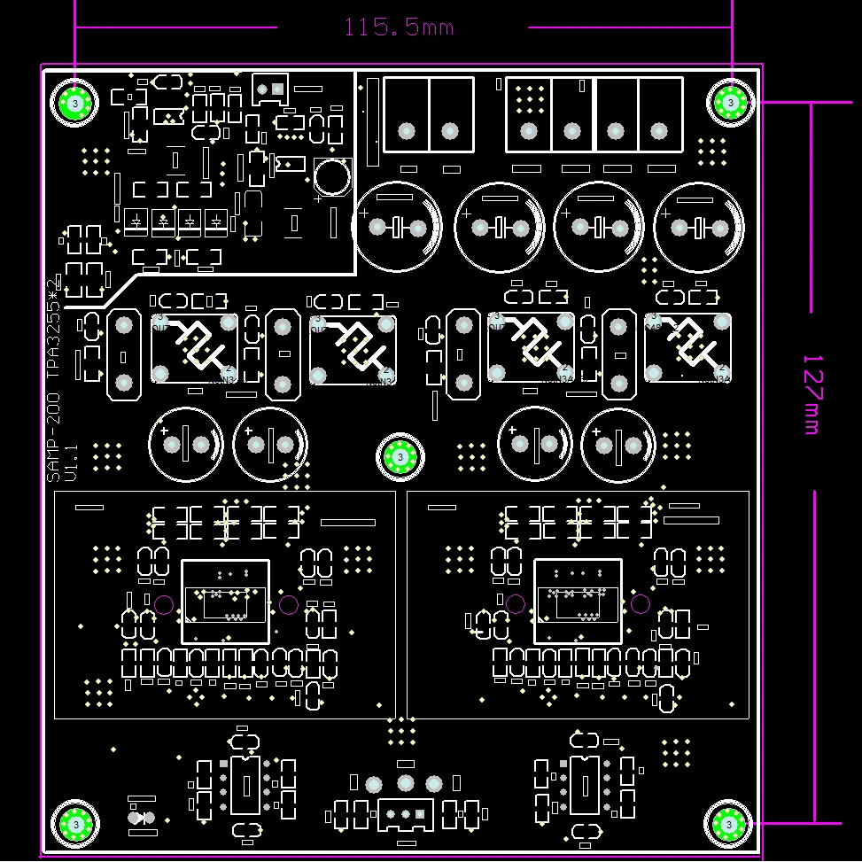 HIFI Dual Core TPA3255 Stereo Amplifier Board 2 Channel 600W+600W Class D Digital Power Amplifier TL072 OP AMP 19V-52V