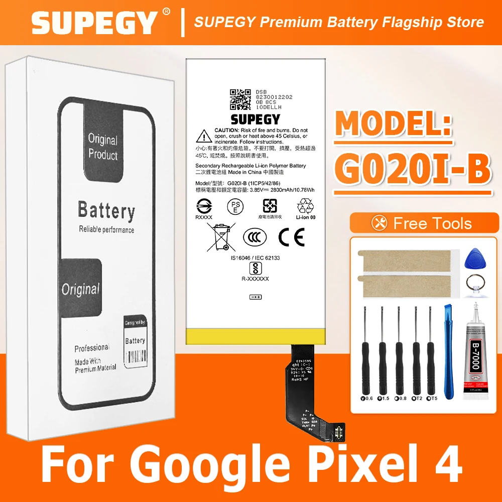 2026 YEARS NEW Replacement Battery For Google Pixel4 Pixel 4 G020I-B Genuine Battery 2800mAh