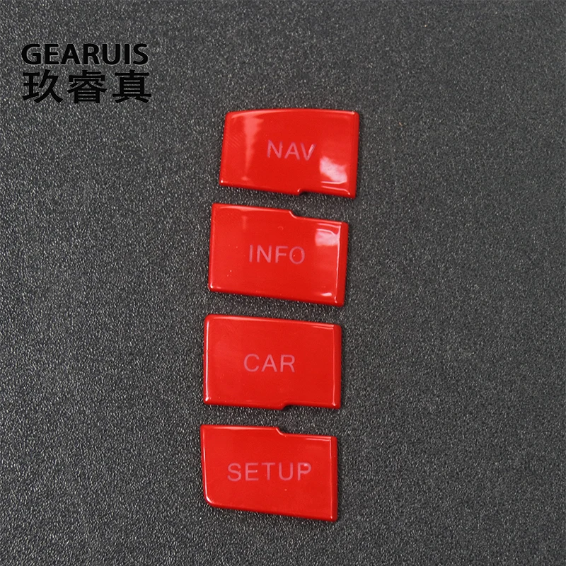 Car Styling For Audi A6 C6 S6 RS6 2005-2011 Central control Gear Shift Cover Switch Volume Knob Button Sticker panel Accessories