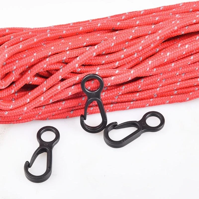Q39E 10pcs/set Clip Hooks Outdoor Camping Light Accessories Camping Fixed Canopy Tools Hiking Plastic Tent Hooks Tarp Black view 3