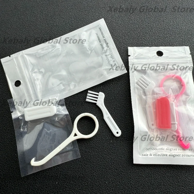 45 Sets Multi-flavored Dental Invisible Braces Extractor Orthodontic Remove Aligner Dentist Orthodontic Hook Chewies With Brush