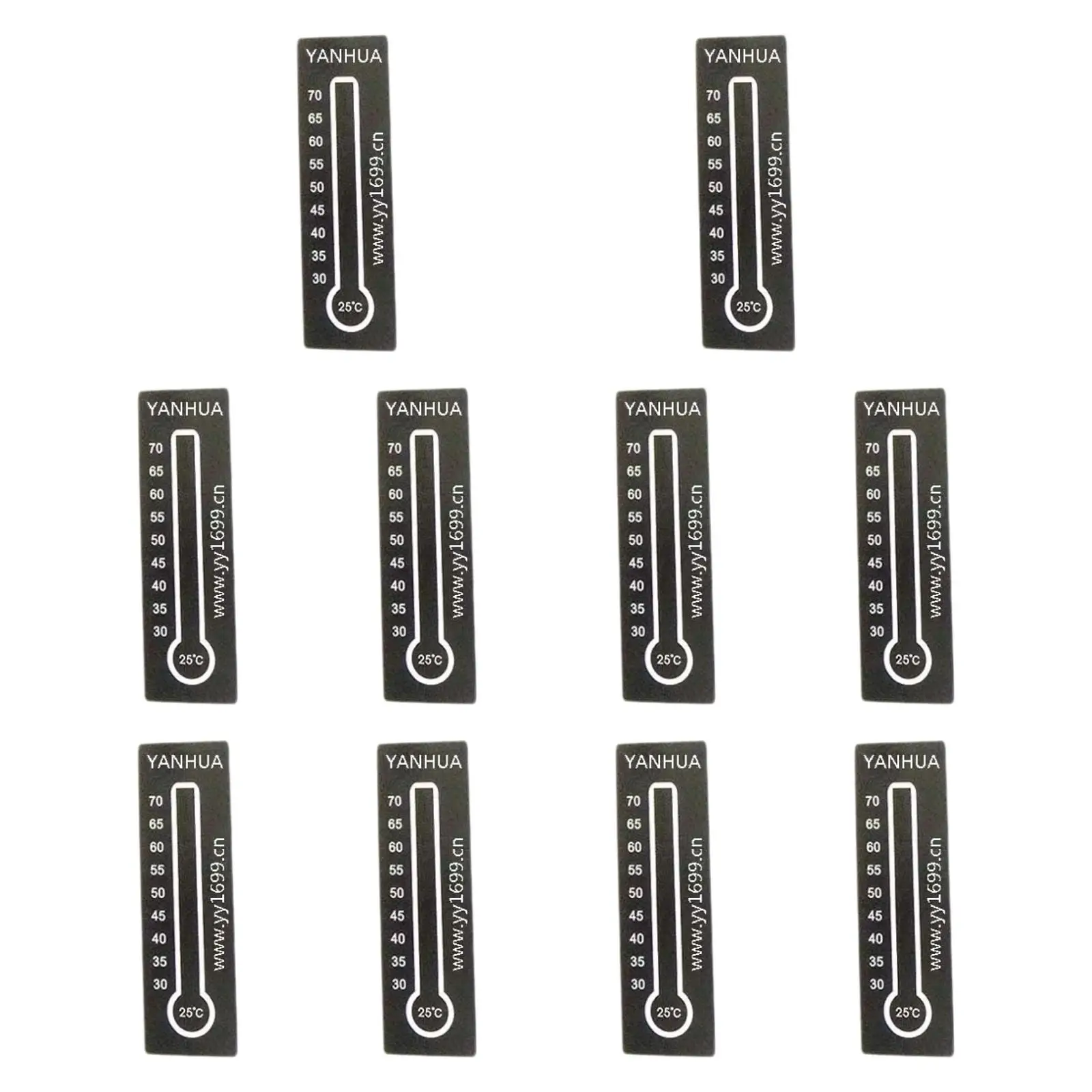 10Pcs Stick on Thermometer Strip Thermometer Strip Milk Water Temperature
