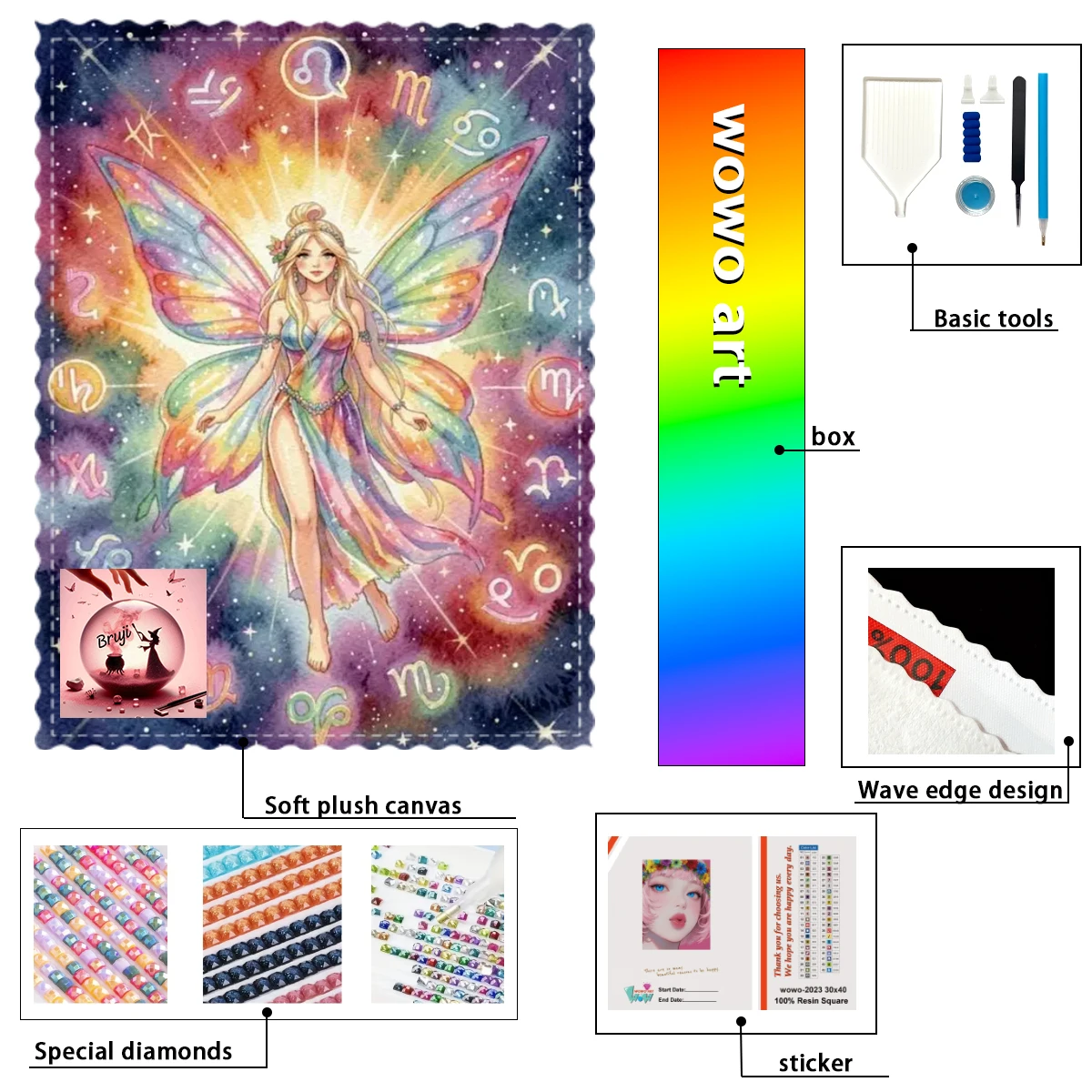 

【Bruji_ Diamond Art】Mujeres de los doce signos del zodiaco Crystal AB Rhinestone FD Rhinestone Perfect Resin Diamond