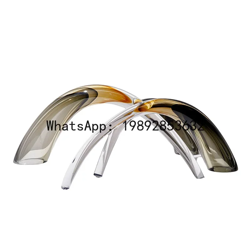 Modern Glazed Horn Ornament Glazed Handicraft Decorative Ornament