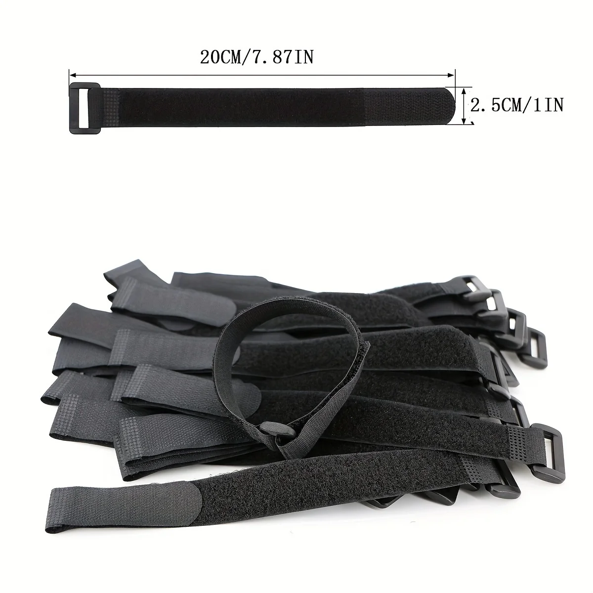 50 stuks herbruikbare kabelbinders, klittenband kabelbinders