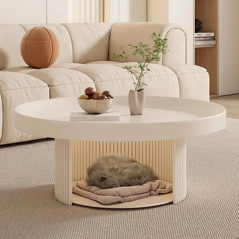 

Modern Round Coffee Table With Storage Trendy Minimalist French Coffee Table Living Room Glam Table De Salon Home Furniture