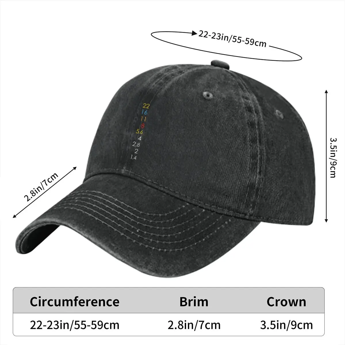 Aperture Values Baseball Caps Peaked Cap Photographer Camera Patent Sun Shade Cowboy Hats for Men Trucker Dad Hat