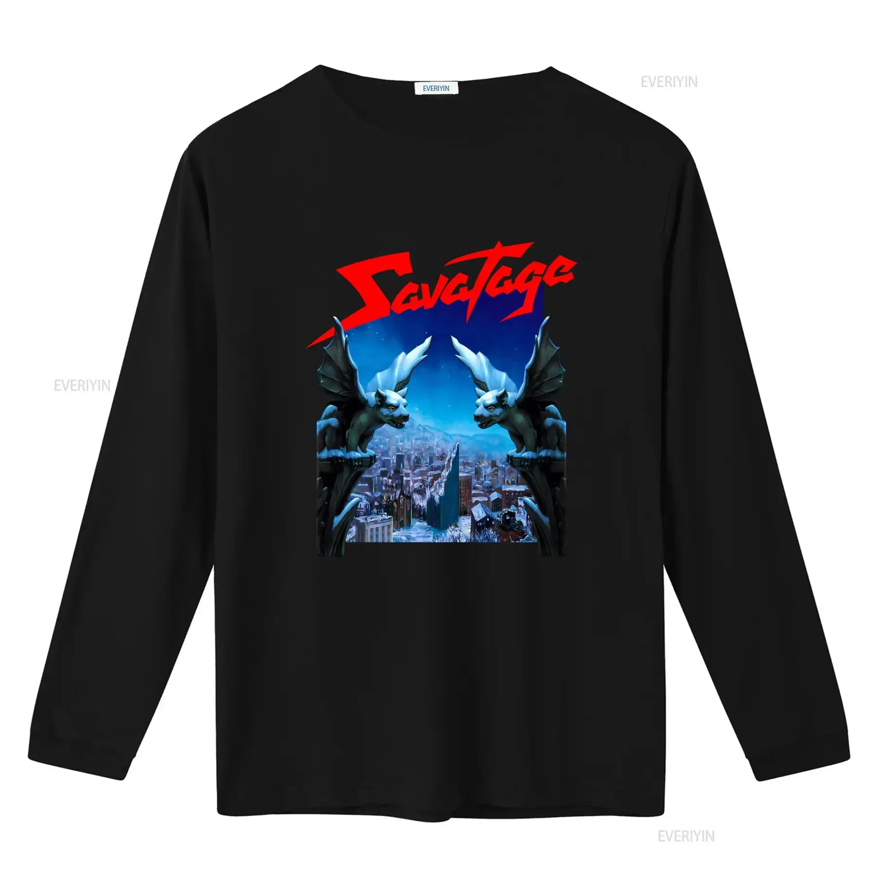SAVATAGE Dead Winter Classic T Shirt Gothic Gargoyle Cityscape Design Sizes L XL 2XL vintage Washed Breathable Comfortable