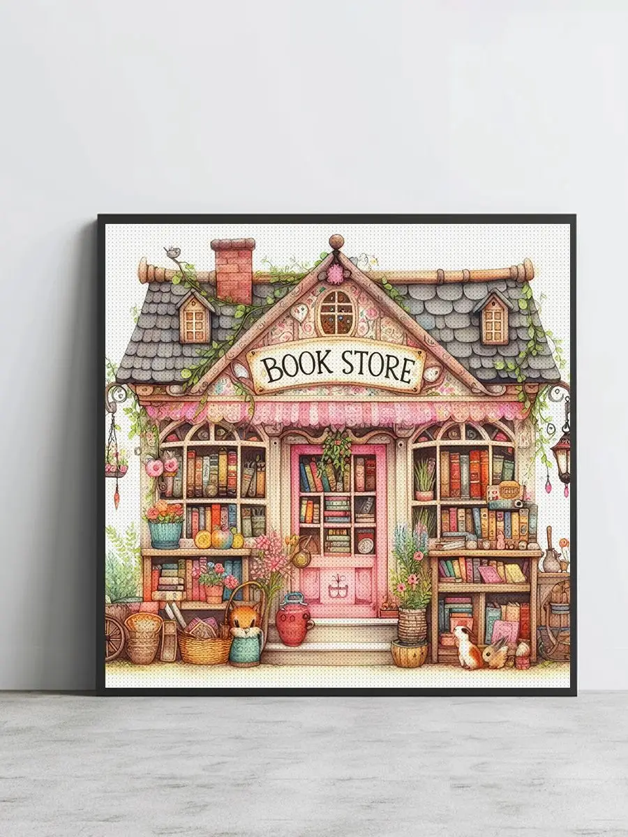 1 Set mit 40x40cm-15,7x15,7-Zoll und 50x50cm-19,7x19,7-Zoll, 11CT/14CT bedrucktem Stoff, Kreuzstich-DIY-Set, große Größe, Geschenkset – Detail 1