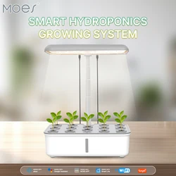 MOES-Máquina Inteligente de crecimiento de plantas, sistema de cultivo hidropónico de jardín, temporizador de hierbas de interior, luces LED de cultivo para macetas de flores domésticas, Tuya