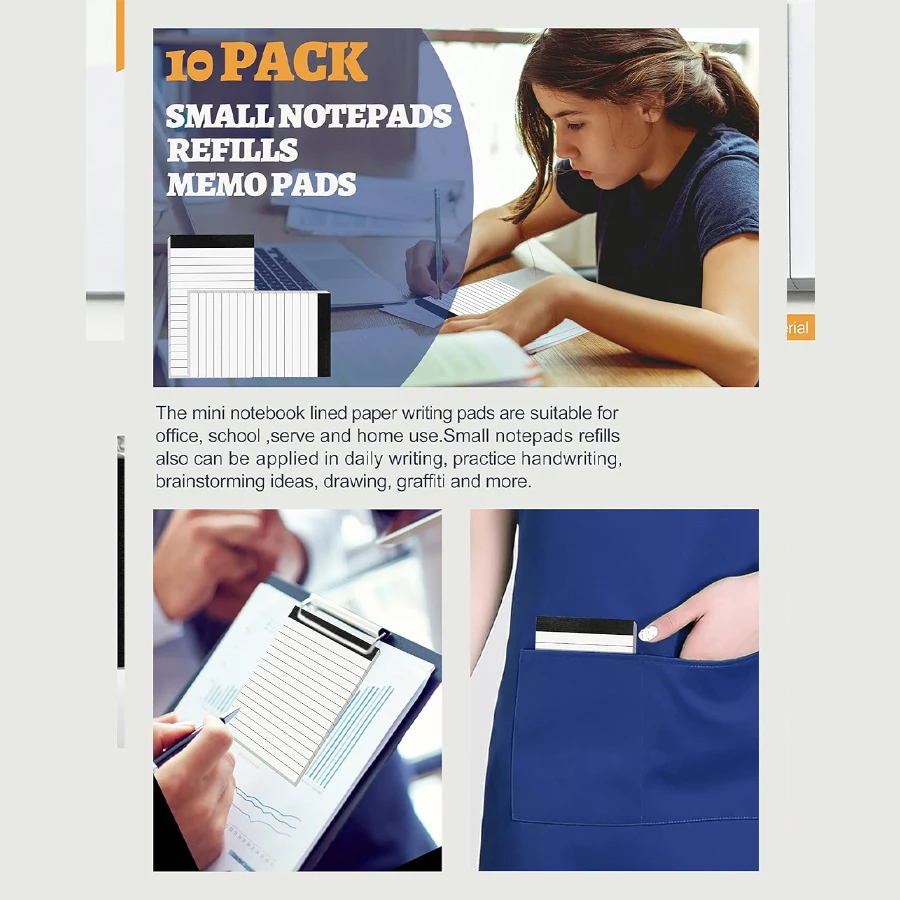 5 packs/10 packs of small notebooks, 3x5 wired notebooks, mini notebooks, 3x5 paper notebooks, 30 sheets of paper each, 80Gsm