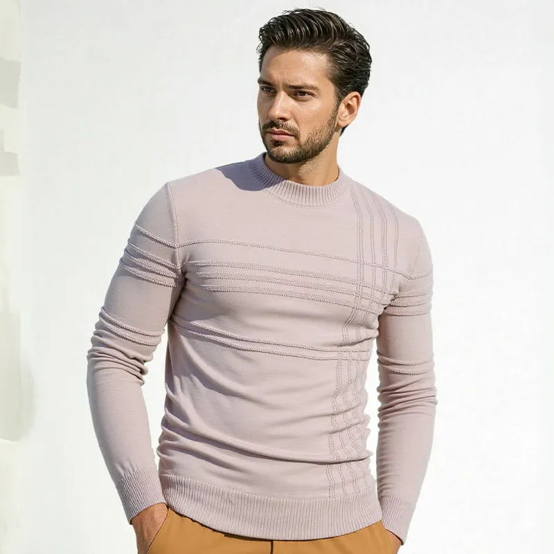 

High Quali Men's round Ne Pullover Sweater Pure Color Knitted irt Comfortable Casual Sle Long Sve Autumn Winter Ne...