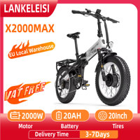 LANKELEISI X2000MAX Adult Electric Bike 2000W 48V 20AH City E-Bike 20 inch  tire Non Foldable LCD Instrument Electric Bicycle