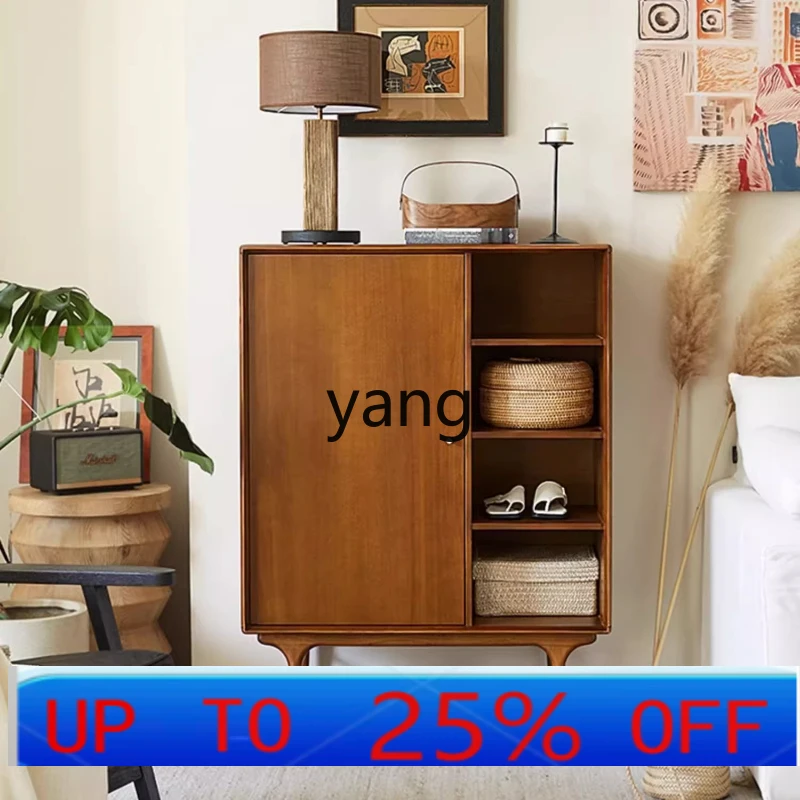 

LMMVintage Solid Wood Entryway Cabinet Shoe Storage Cabinet