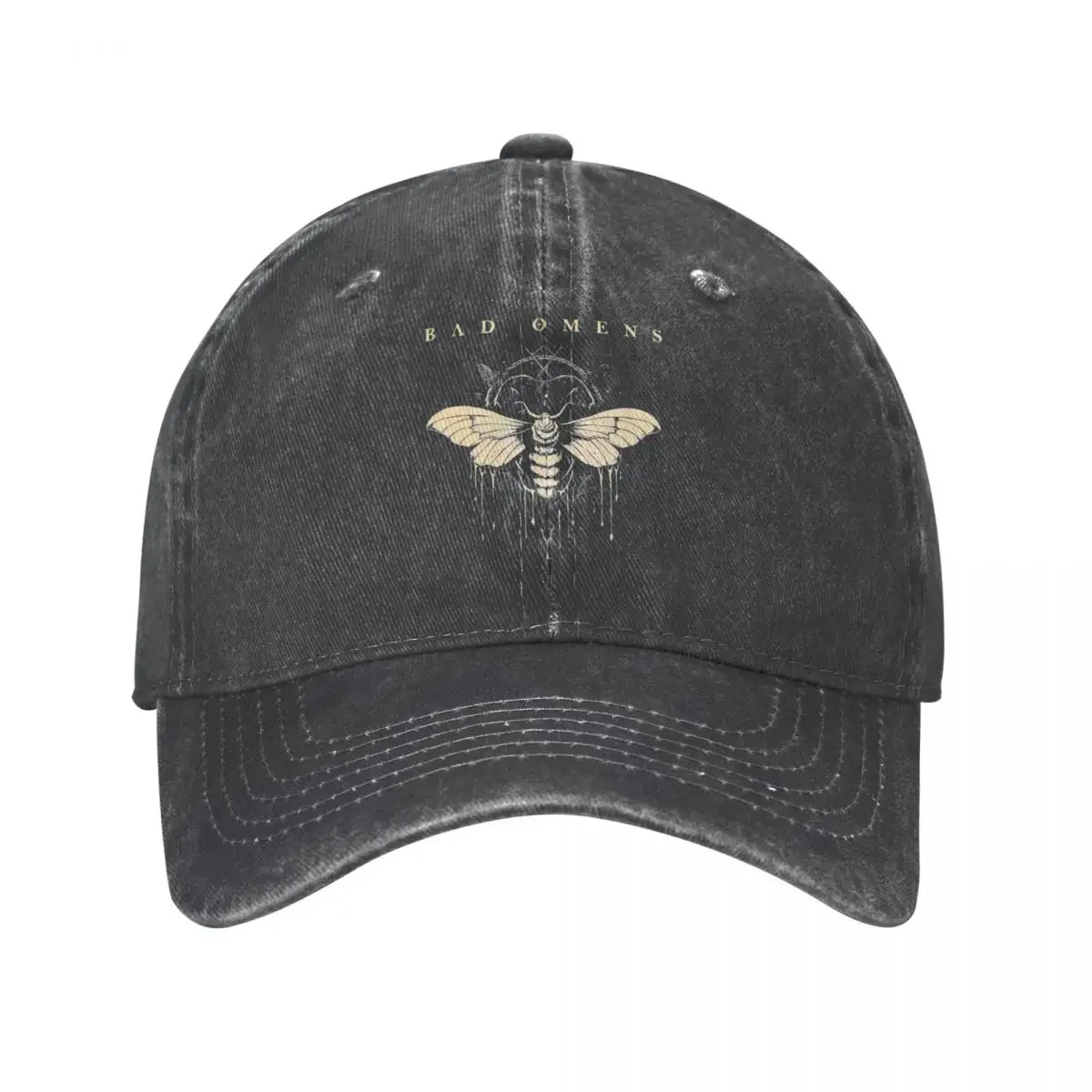 Bad Omens Moth Tour Trucker Hat Stuff Vintage Distressed Washed Metalcore Band Headwear For Men Women Adjustable