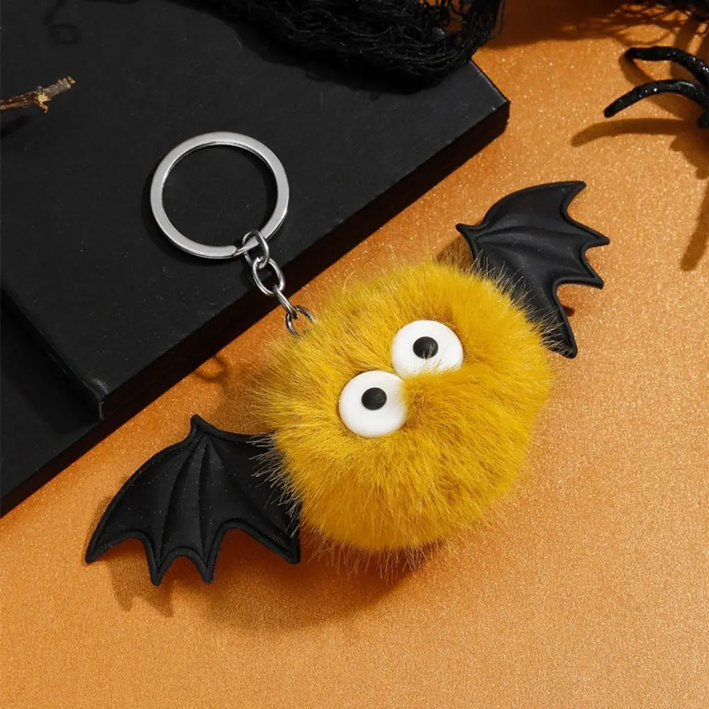 Colgantes de felpa Kawaii, llavero de muñeco de murciélago de peluche, llavero de felpa para colgar en el coche, llavero de Halloween, dijes para bolso, colgantes para bolso, regalos para parejas