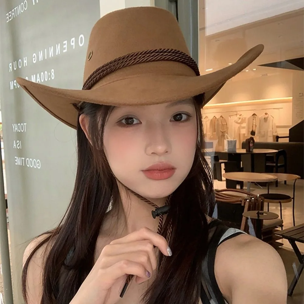 

Retro Wide Brim Western Cowboy Hat Beach Cap Climbing Hat Summer Sun Hat Visor Cap Knight Hat Sunscreen Cap Summer
