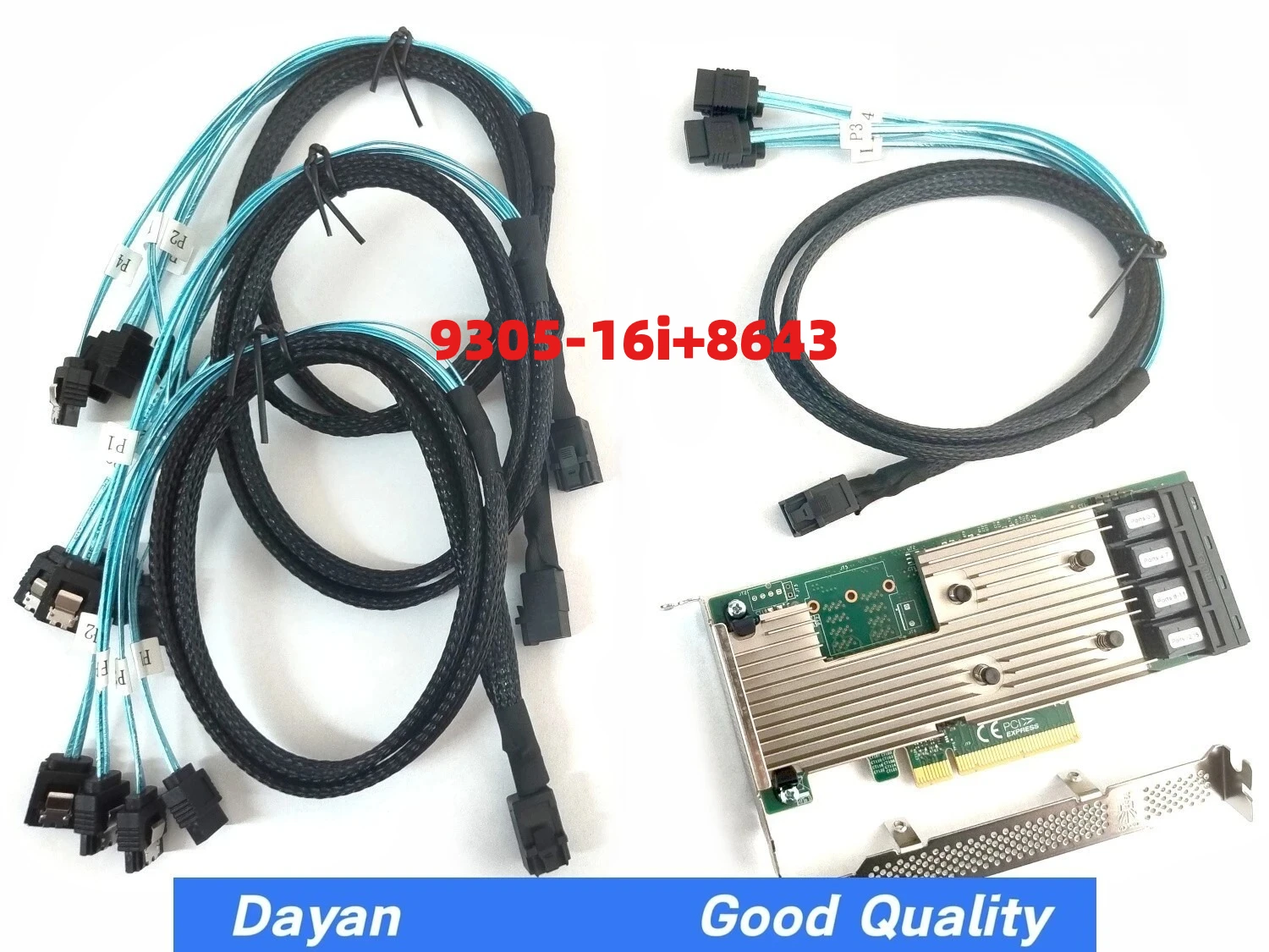 

Broadcom LSI 9305-16i SATA / SAS HBA Controller 12Gb PCIe x8 IT-Mode + 4 8643 cabel