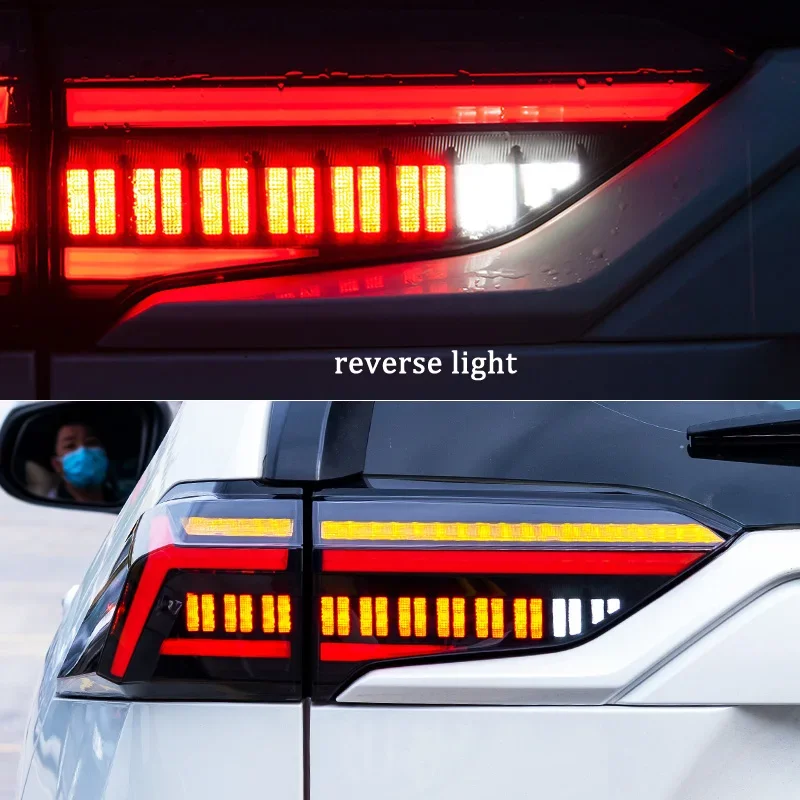 トヨタRav4 2019-2023用LEDテールライト,ダイナミックターンシグナル付きリアブレーキランプ