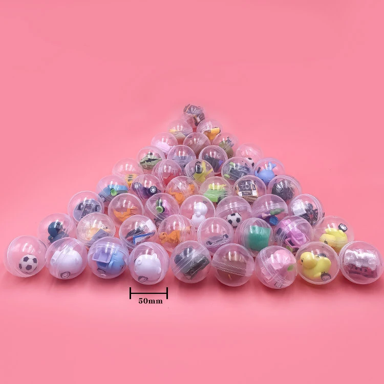 5pcs/10pcs 50mm Novelty Fun Kids Surprise Capsule Egg Ball Model Doll Mix Toys Kids Gift Vending Machine Randomly Shipped