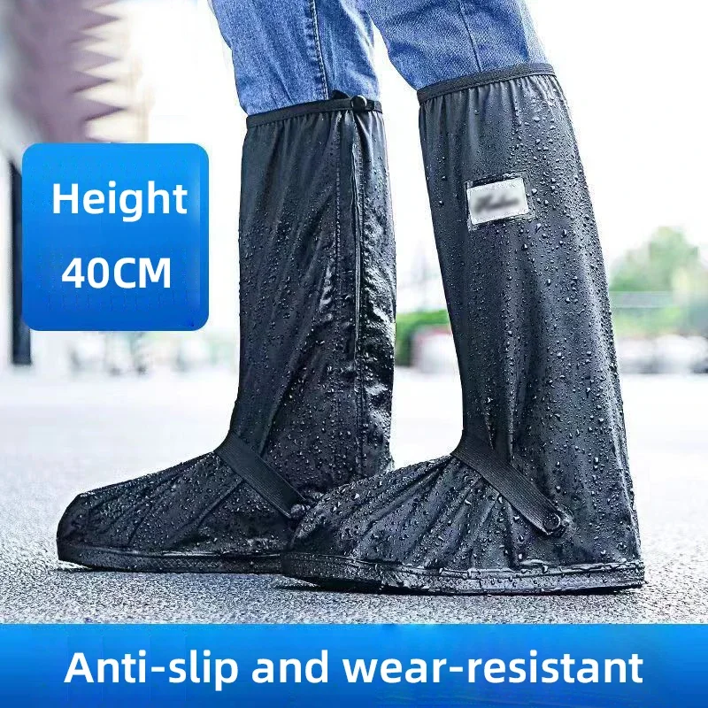 

High Tube Rain Shoe Covers Hot Sell Creative Waterproof Reusable Motorcycle Cycling Bike Rain Boot Rainproof Shoes Cover